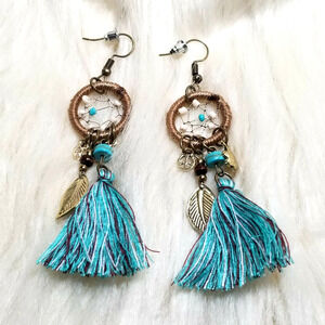 Earrings Women's Alloy Vintage Bohemian Tassel Hollow Out Dangle